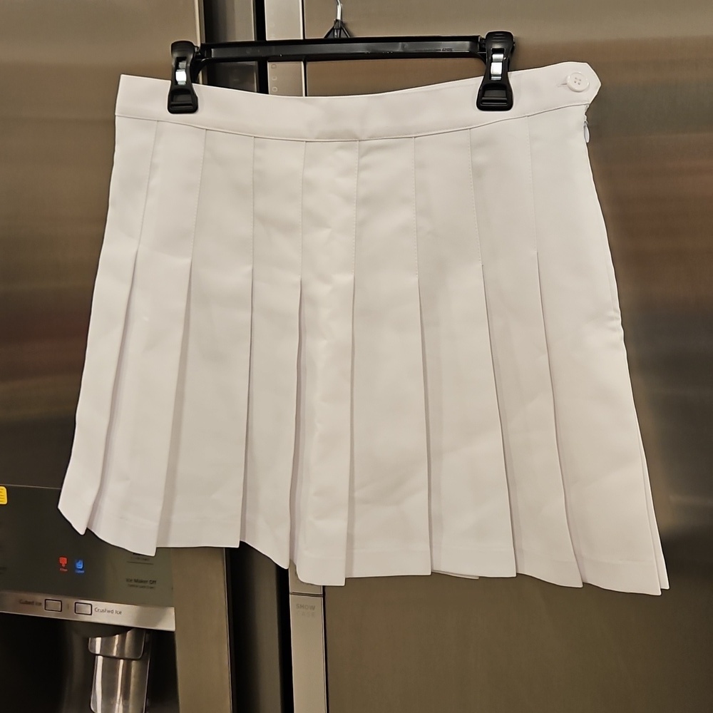 💕AMERICAN APPAREL💕 Tennis Skirt ~ White Large L NWOT - Picture 14 of 16